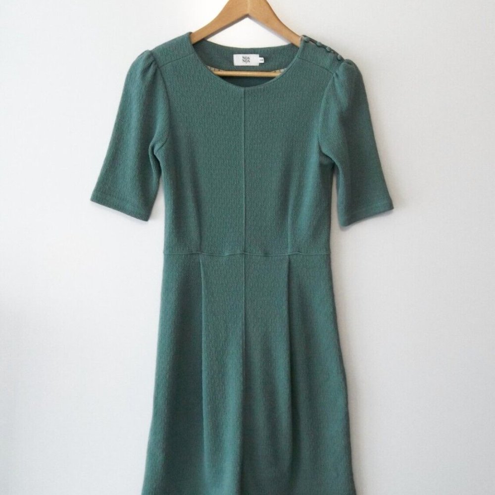 NOA NOA Size XXS 6 Sage Green Textured Jersey Vintage Inspired Dress